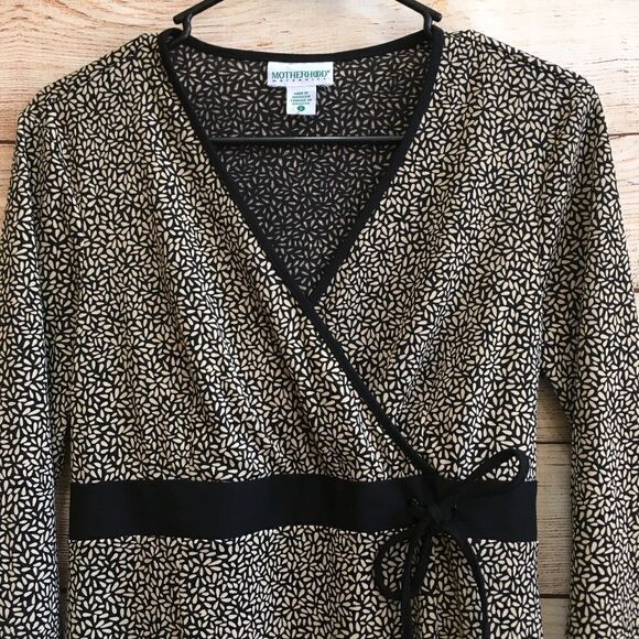 MOTHERHOOD MATERNITY DRESS IN BLACK AND CREAM PRINT‎ - Picture 4 of 6